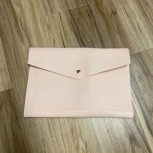 GLASS LADDER & CO MEGAN PORTFOLIO CLUTCH PALE PINK BUSINESS FILE OFFICE SUPPLIES